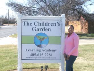 Sonya Hill is founder and owner of The Children�s Garden Learning Academy, located at 9909 E. Reno Avenue in Midwest City. It opened for business on Dec. 13 and will take a different approaching to children�s learning by using nature, as one example. (Photo by Van Mitchell/EastWord News)
