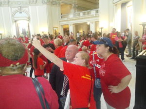 Former Representative Joe Dorman takes a moment with the crowd